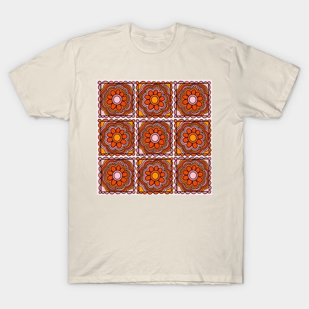 Flower Granny Square Print T-Shirt by Doodle by Meg